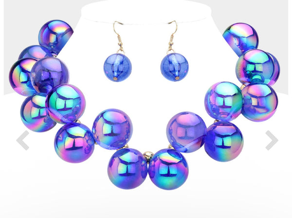 Blueberry Glam Necklace Set