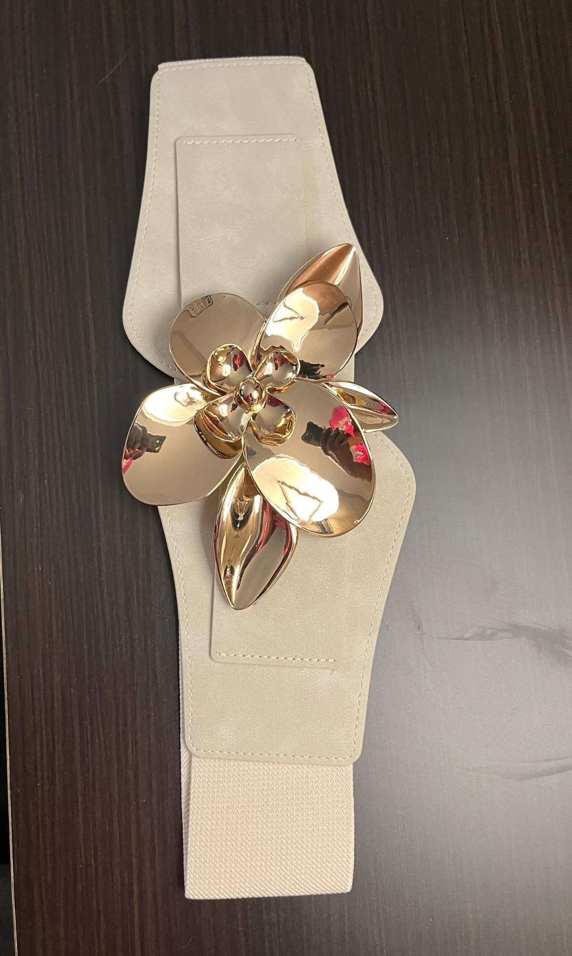 Cream Statement Belt