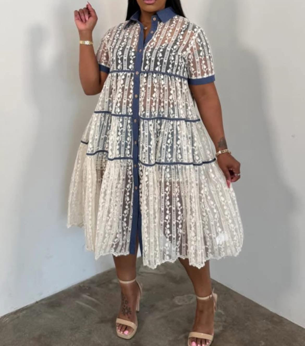 White Now You See Me Dress/ Blouse
