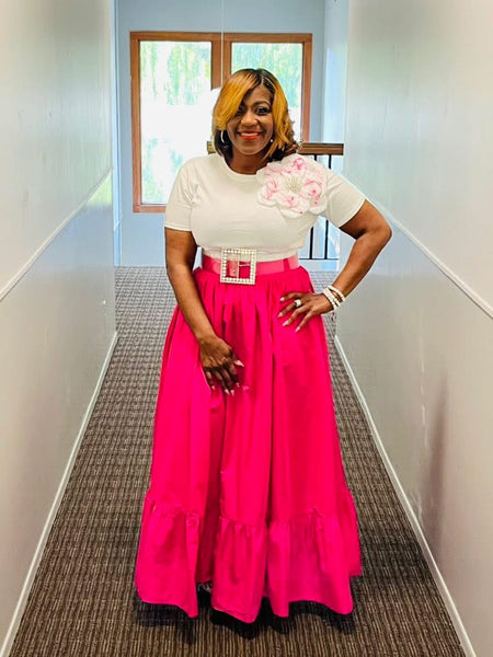 Beautiful Fuchsia Maxi Skirt