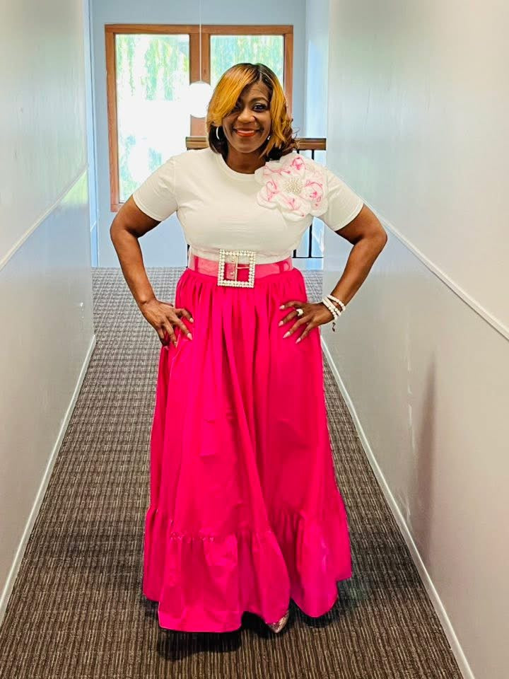 Beautiful Fuchsia Maxi Skirt
