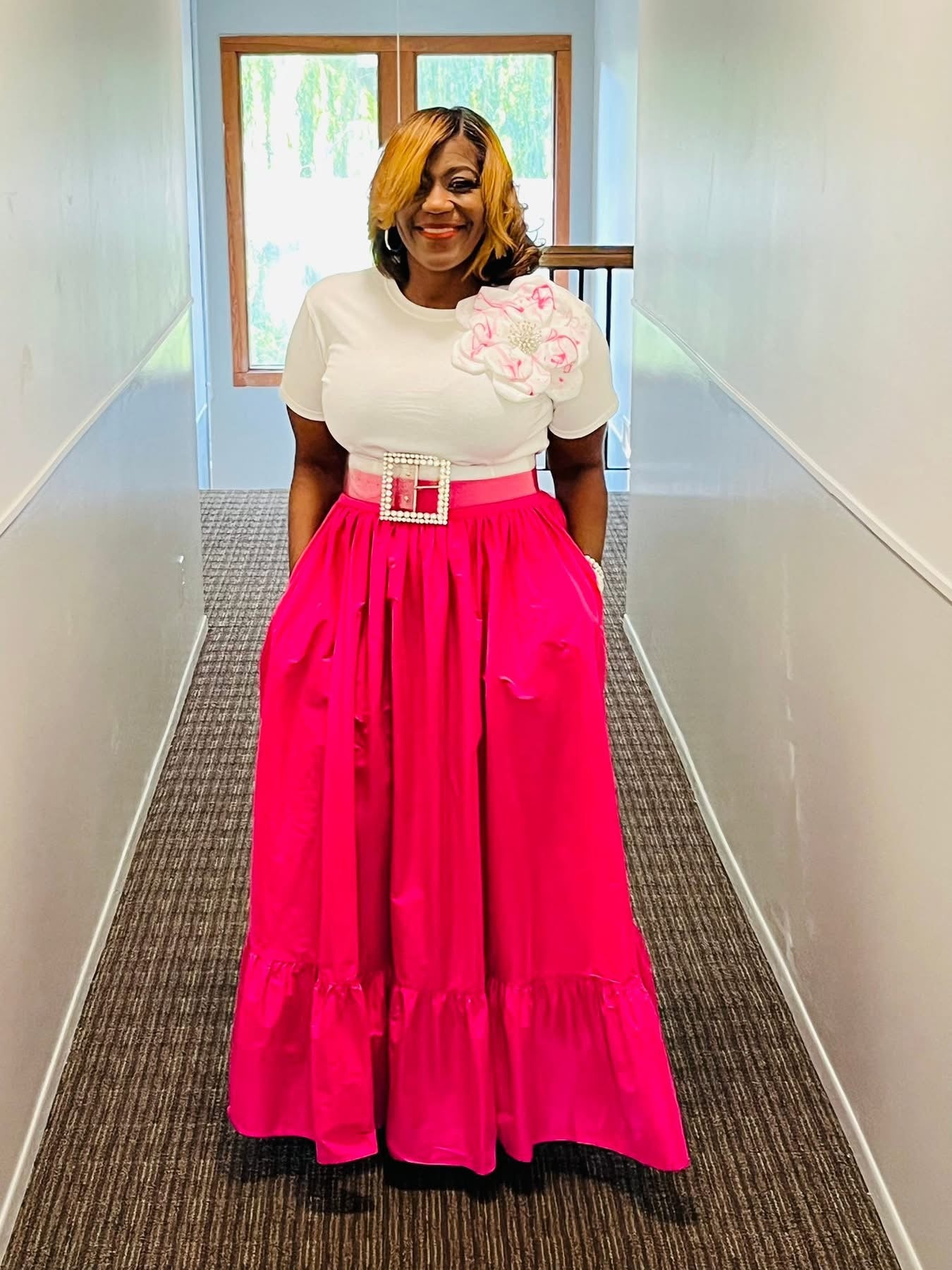 Beautiful Fuchsia Maxi Skirt
