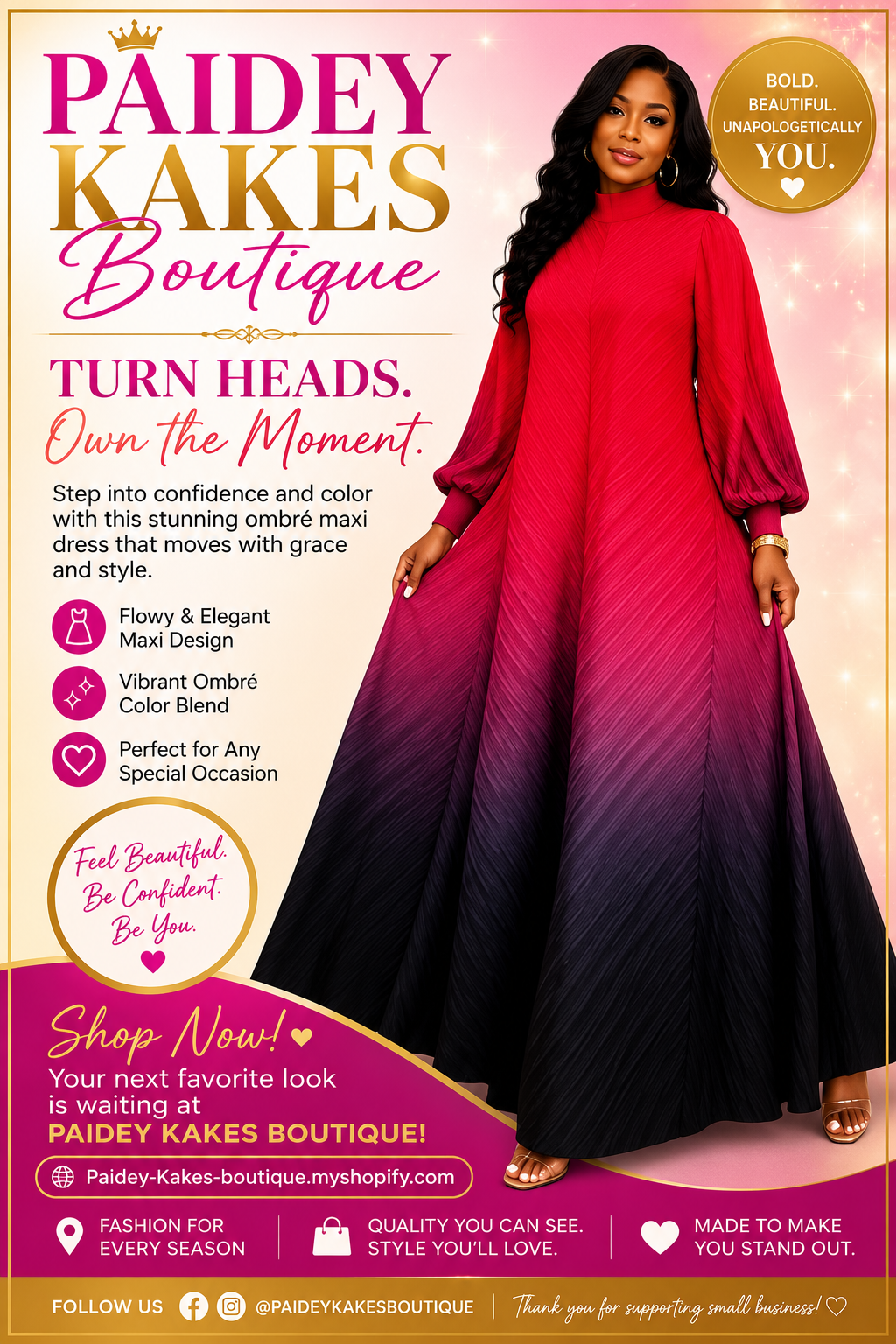 Beautiful Bold Ombre Dress