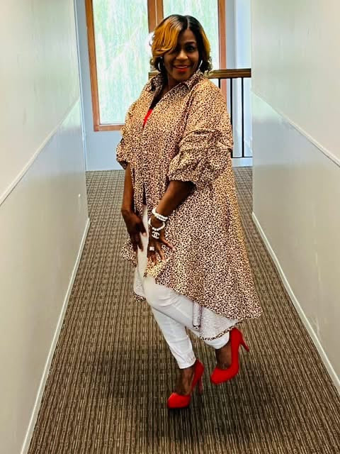 Safari Print Hi Lo Blouse
