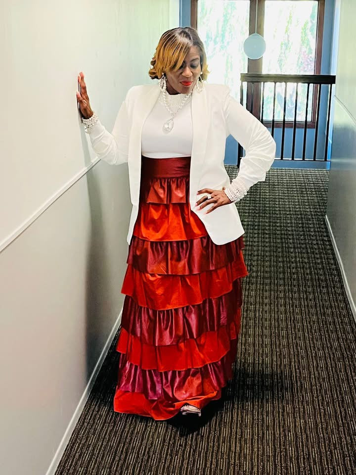 Burnt Orange Maxi Skirt