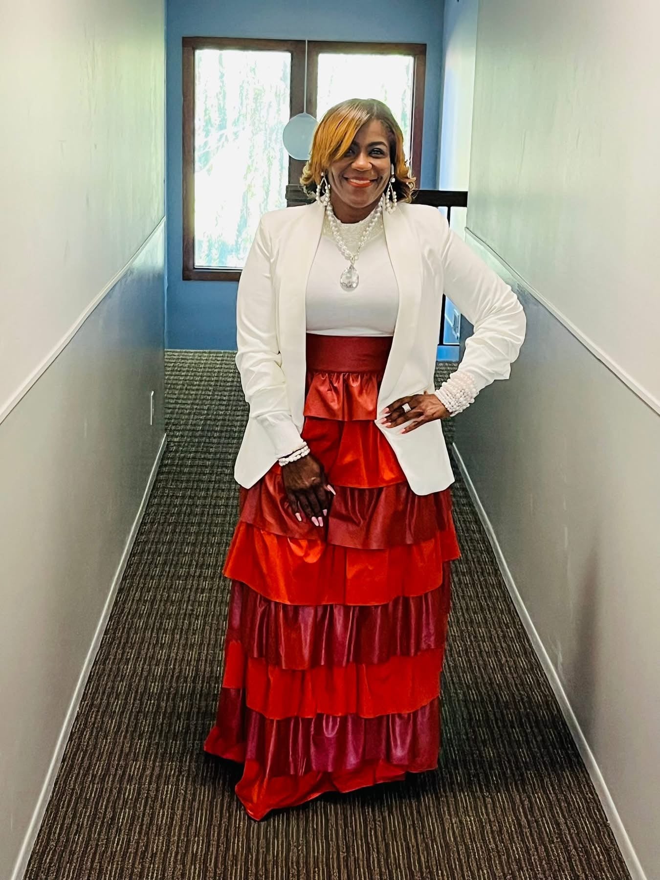 Burnt Orange Maxi Skirt