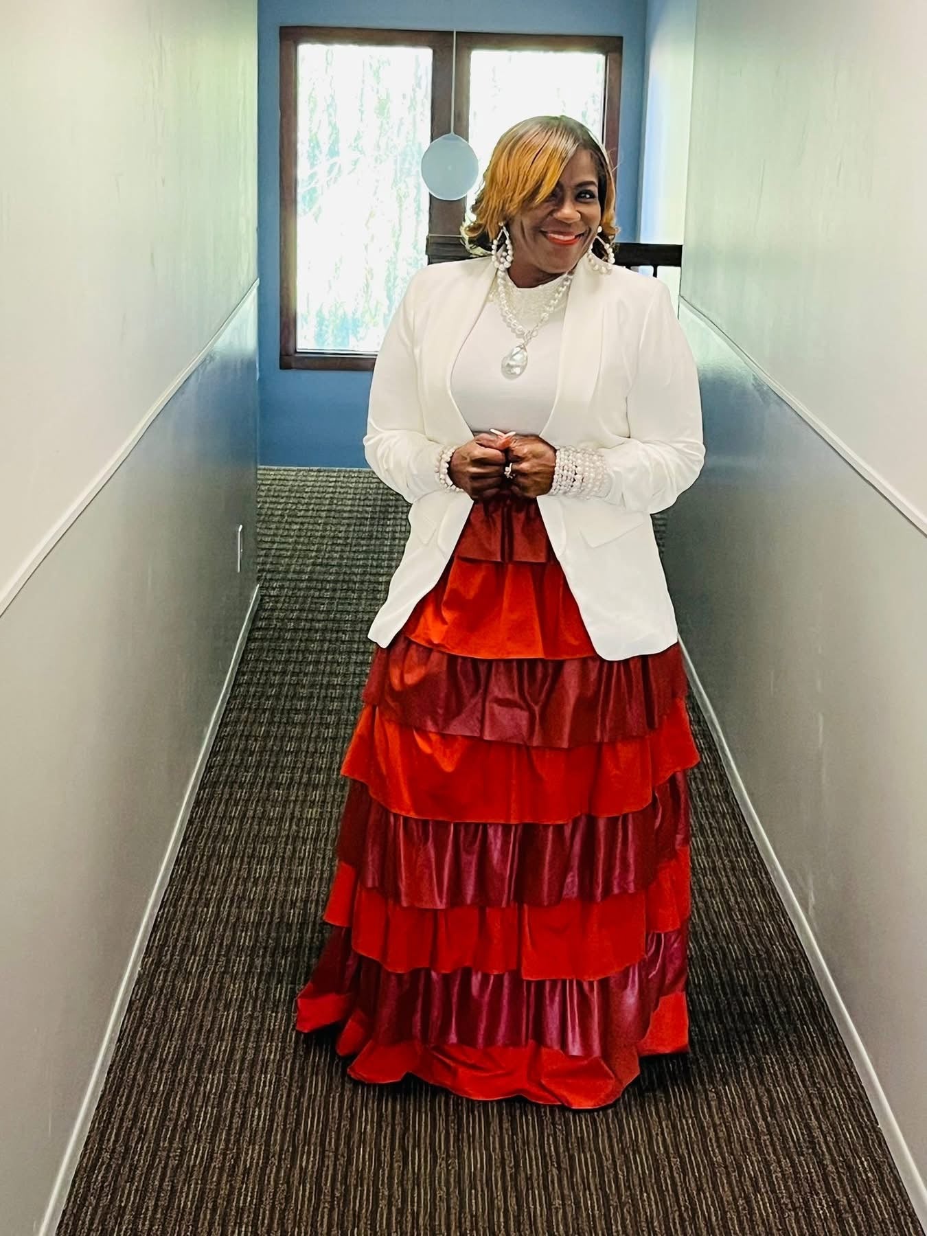 Burnt Orange Maxi Skirt