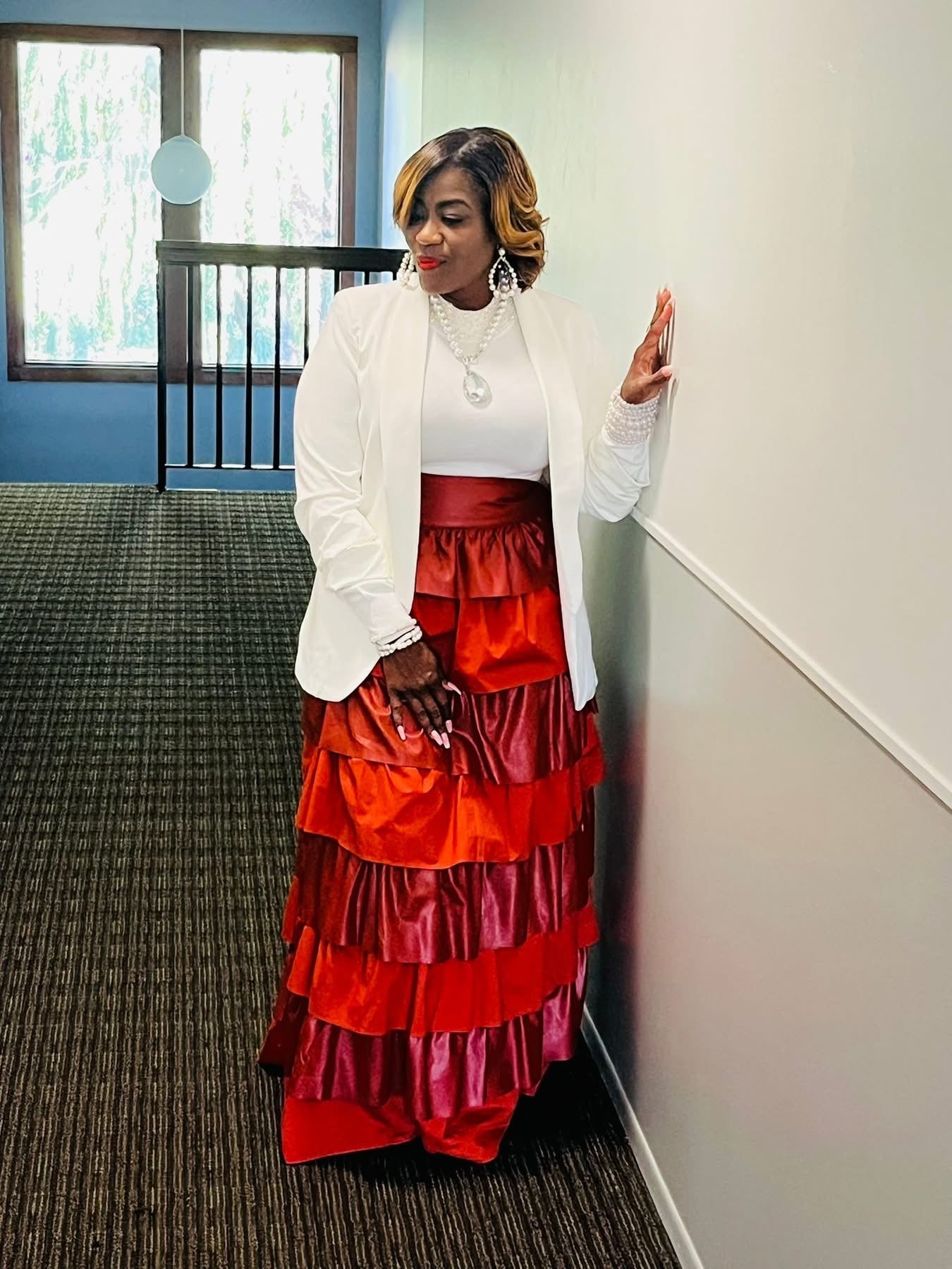 Burnt Orange Maxi Skirt