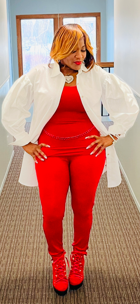 Sparkling Red Pants