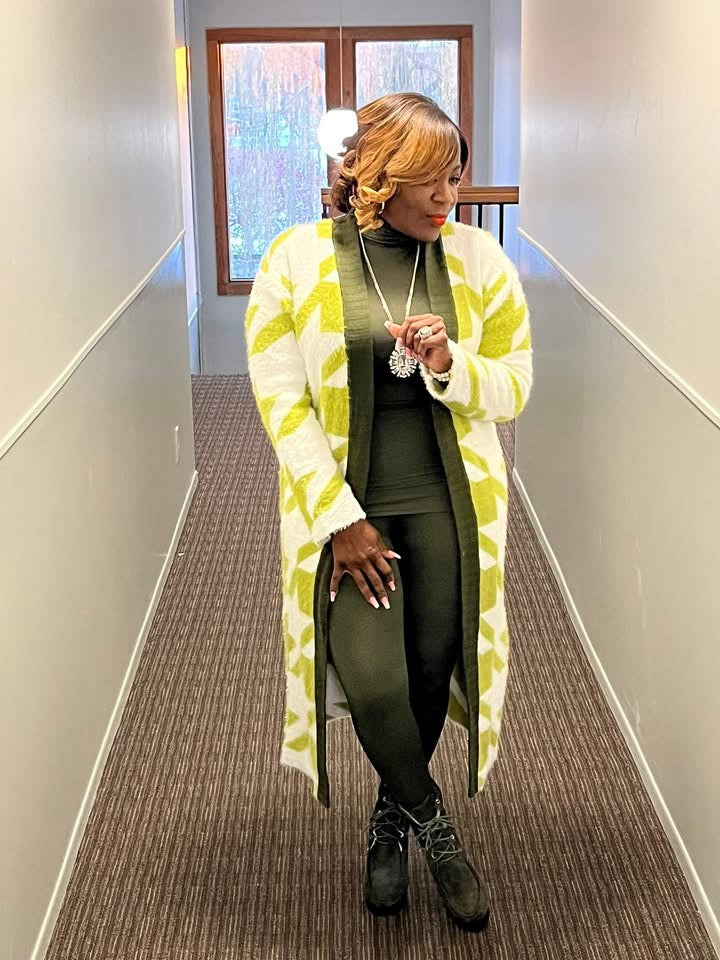 Super Star Olive Cardigan