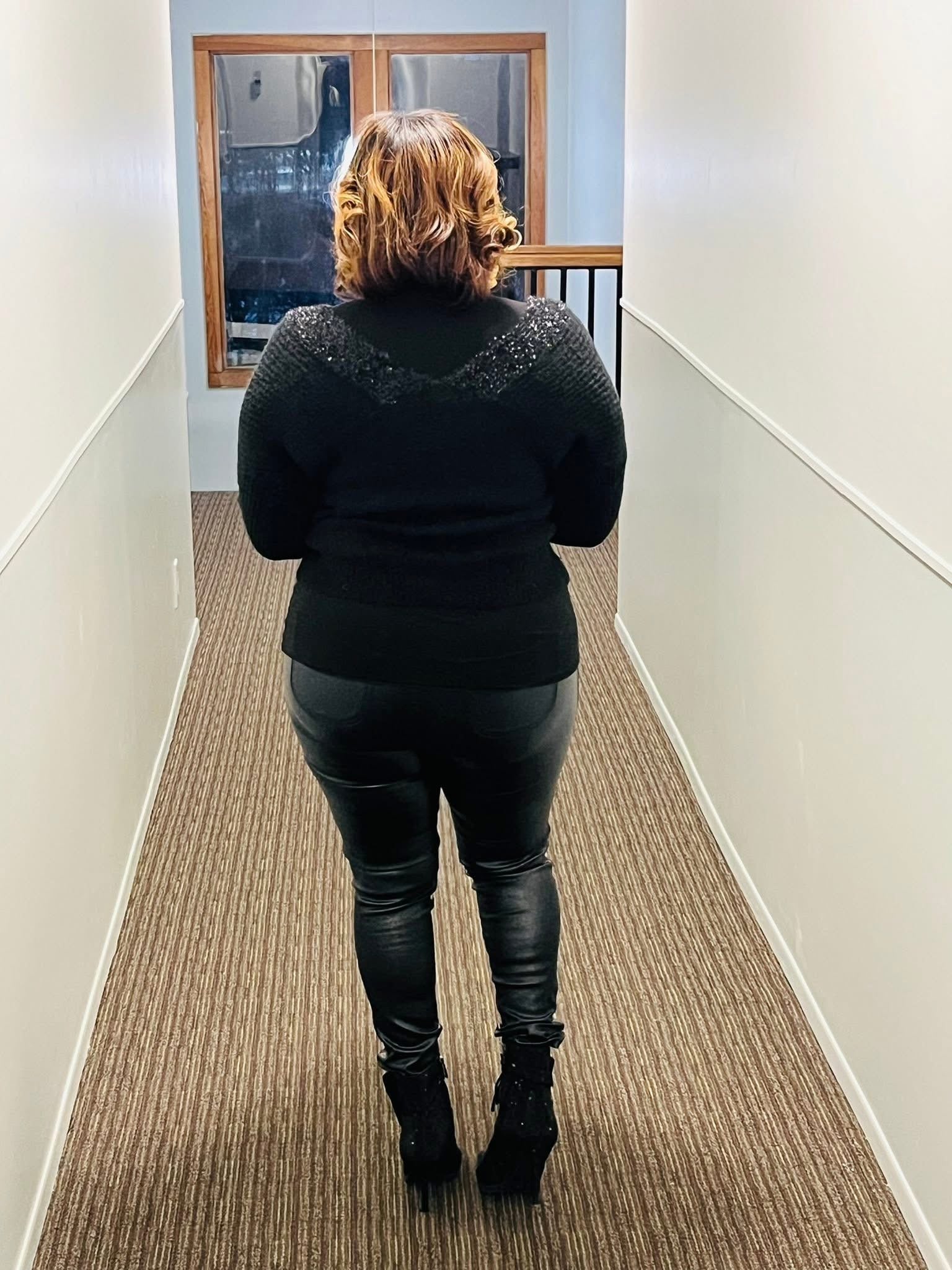 Sparkling V Neck Sweater