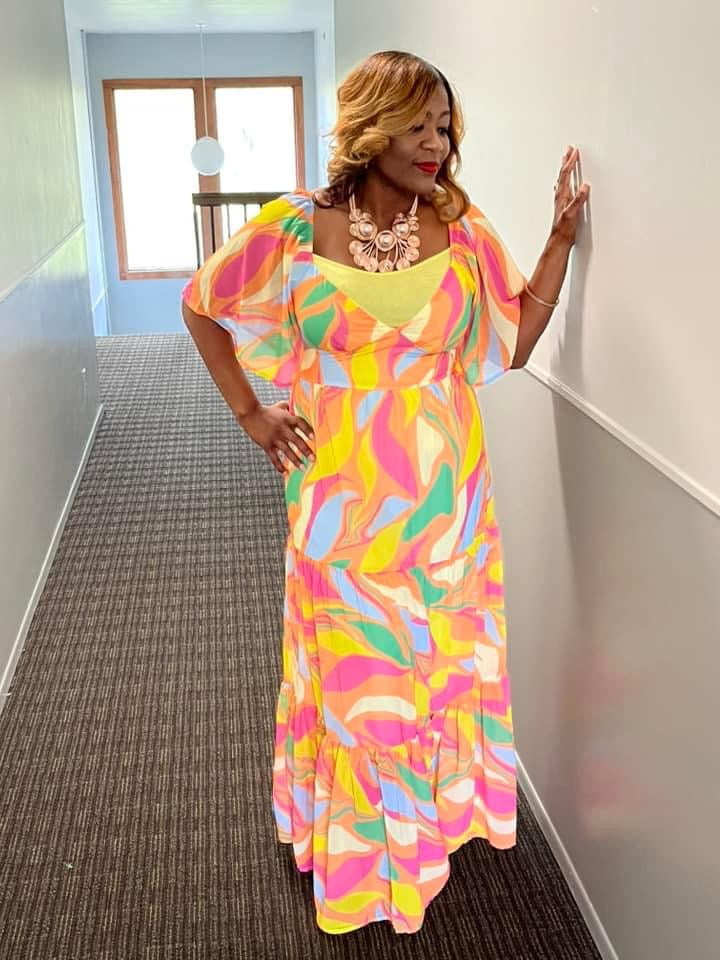Starburst Maxi Dress