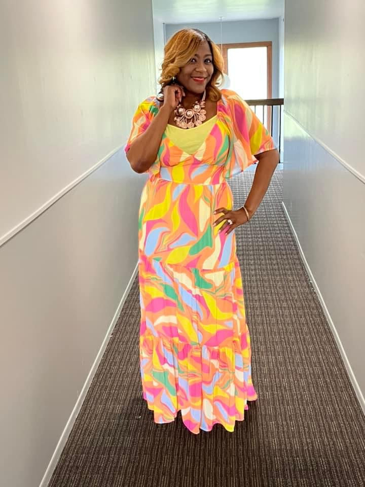 Starburst Maxi Dress