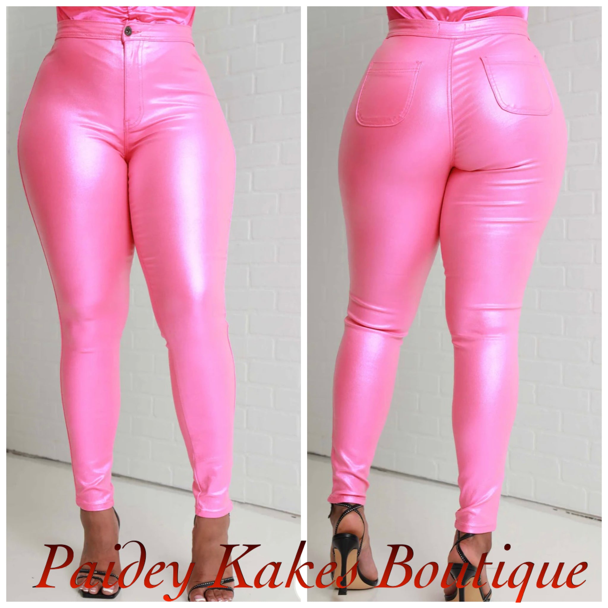 Barbie Pink Coated Pants